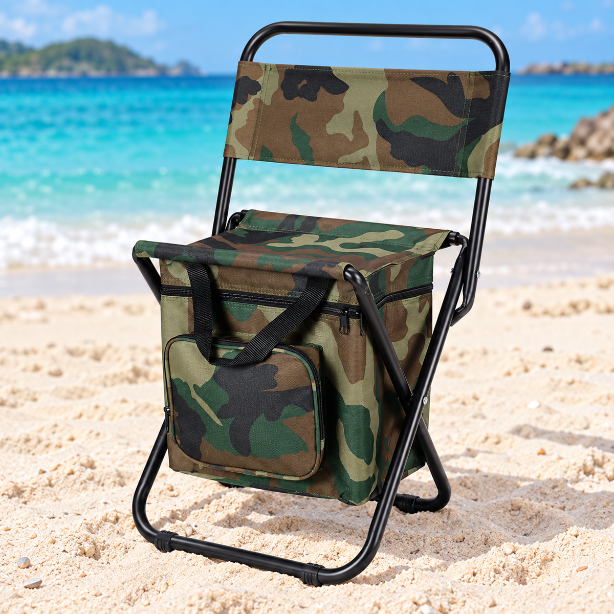 Chaise de plage camouflage