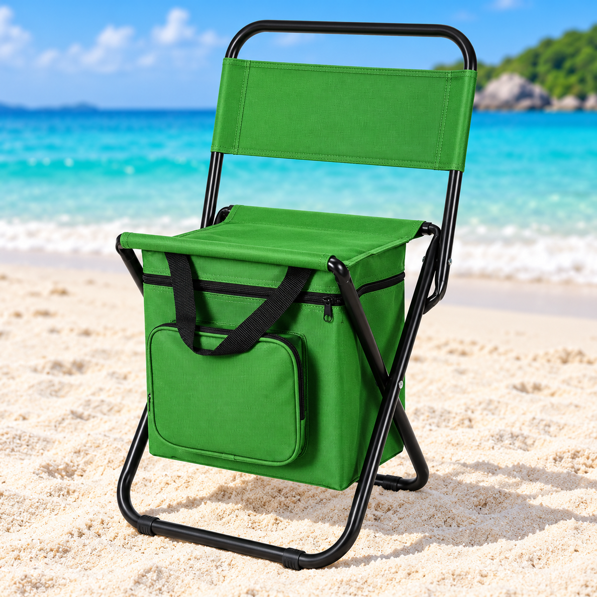 Chaise de plage verte