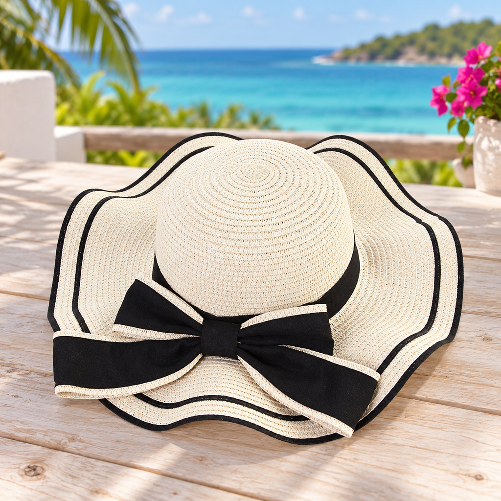 Chapeau de plage blanc