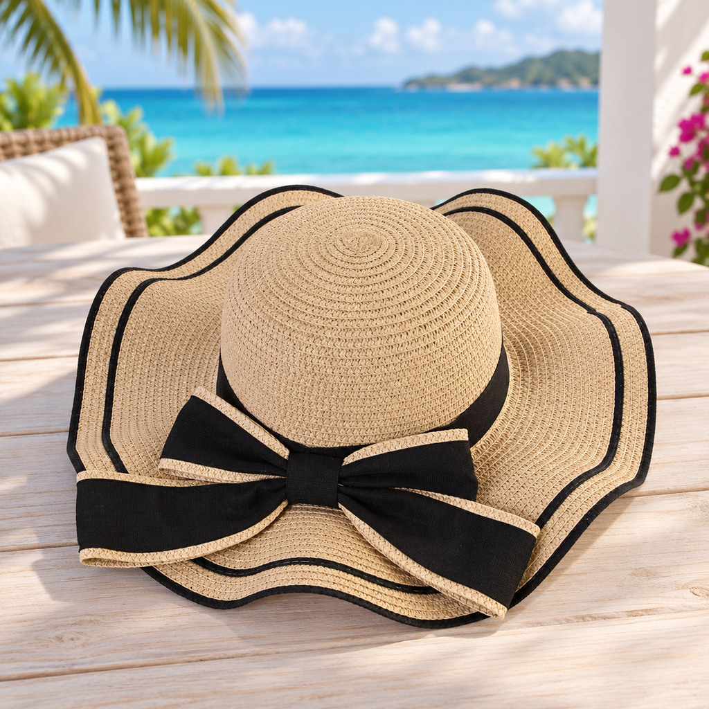 Chapeau de plage kaki