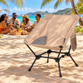 Chaise pliante à pieds carrés en tissu Oxford sur une plage des Caraïbes
