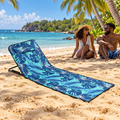 Chaise longue de plage pliante à motif tropical — ambiance caribéenne