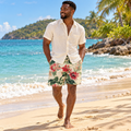Short de plage homme à fleurs — ambiance caribéenne