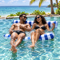 Hamac flottant en maille pour piscine — ambiance caribéenne