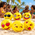 Mini-ballons de plage à visages — Lot de 6 — ambiance caribéenne